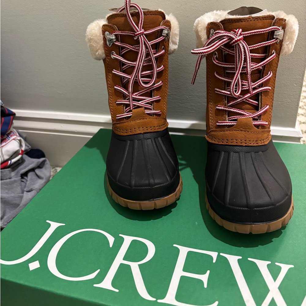 J.Crew Brown and Black Winter Boots